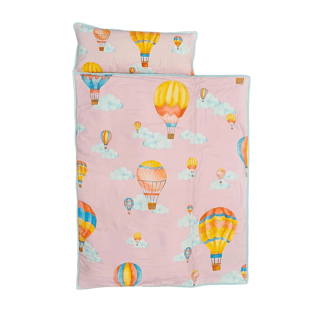 Cappadocia Hot Air Balloons (Blush Pink) - Snuggly Travel Bed