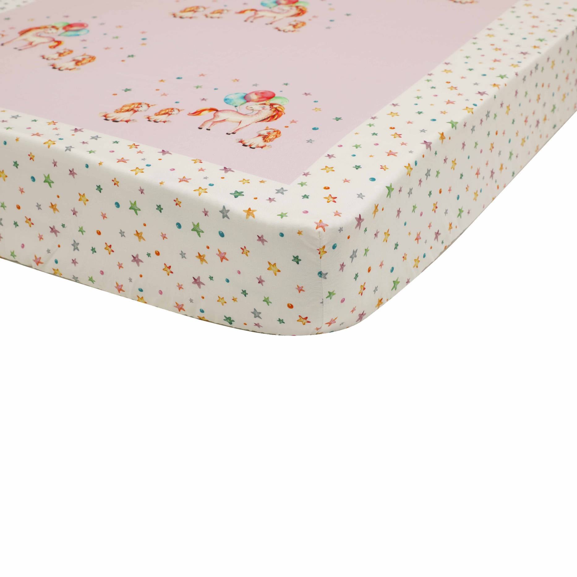 Miss Bella the Unicorn - Fitted Cot Sheet