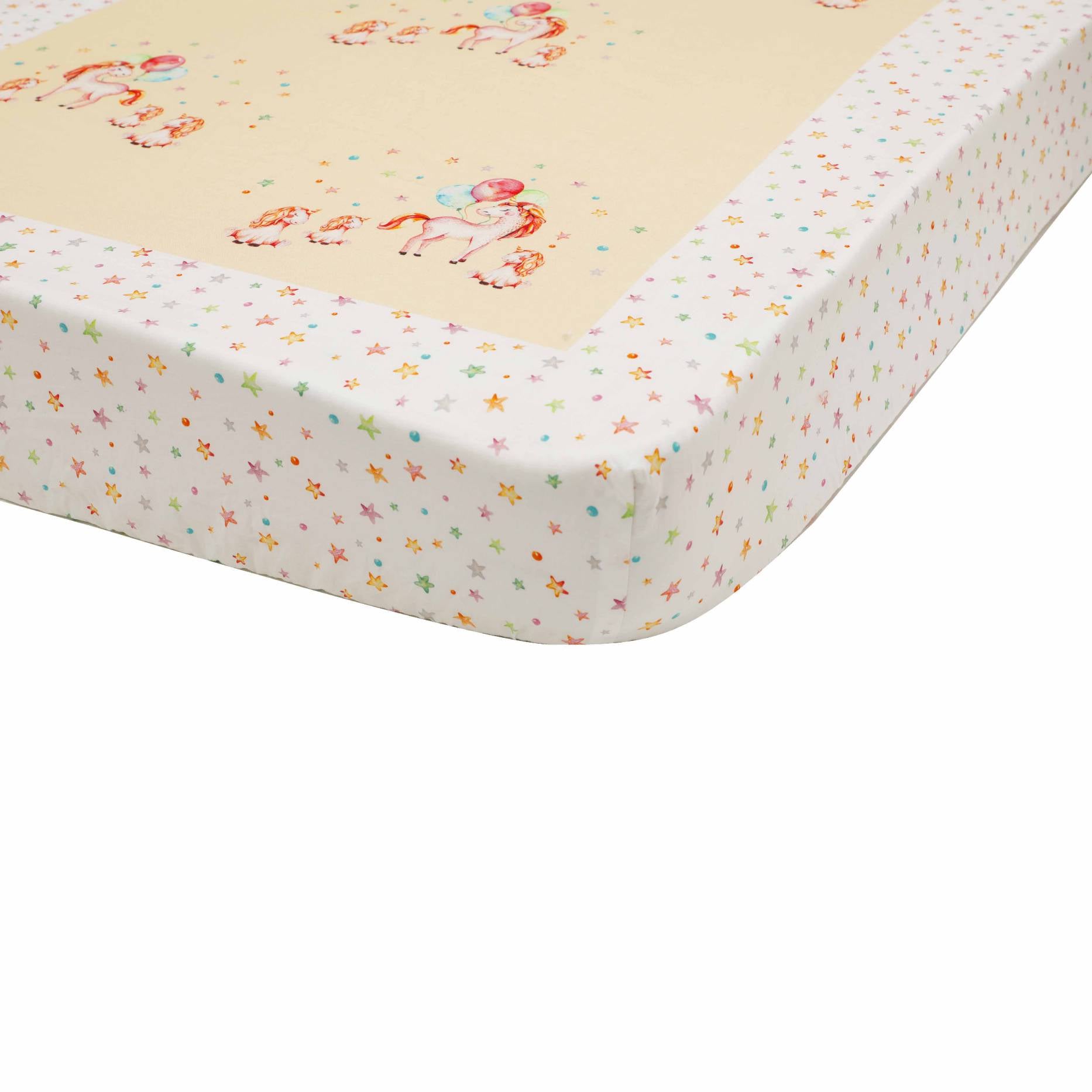 Miss Bella the Unicorn - Fitted Cot Sheet