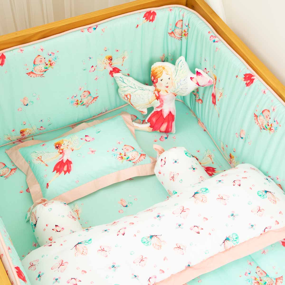 Fiora the Fairy Cot Bedding Set with Bumper snugglyspaces