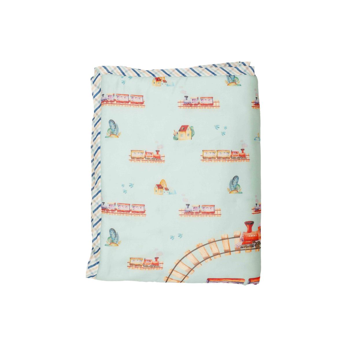 Ollie the Train Winter Baby Quilt snugglyspaces