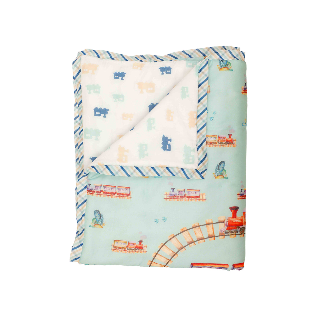 Ollie the Train Winter Baby Quilt snugglyspaces