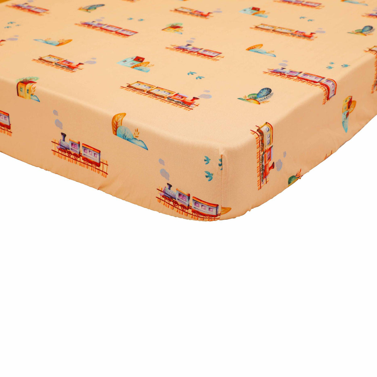 Ollie the Train Fitted Cot Sheet snugglyspaces