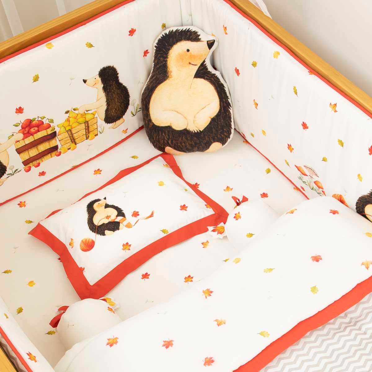 Hoggy the Hedgehog Cot Bedding Set Momma Hoggy snugglyspaces