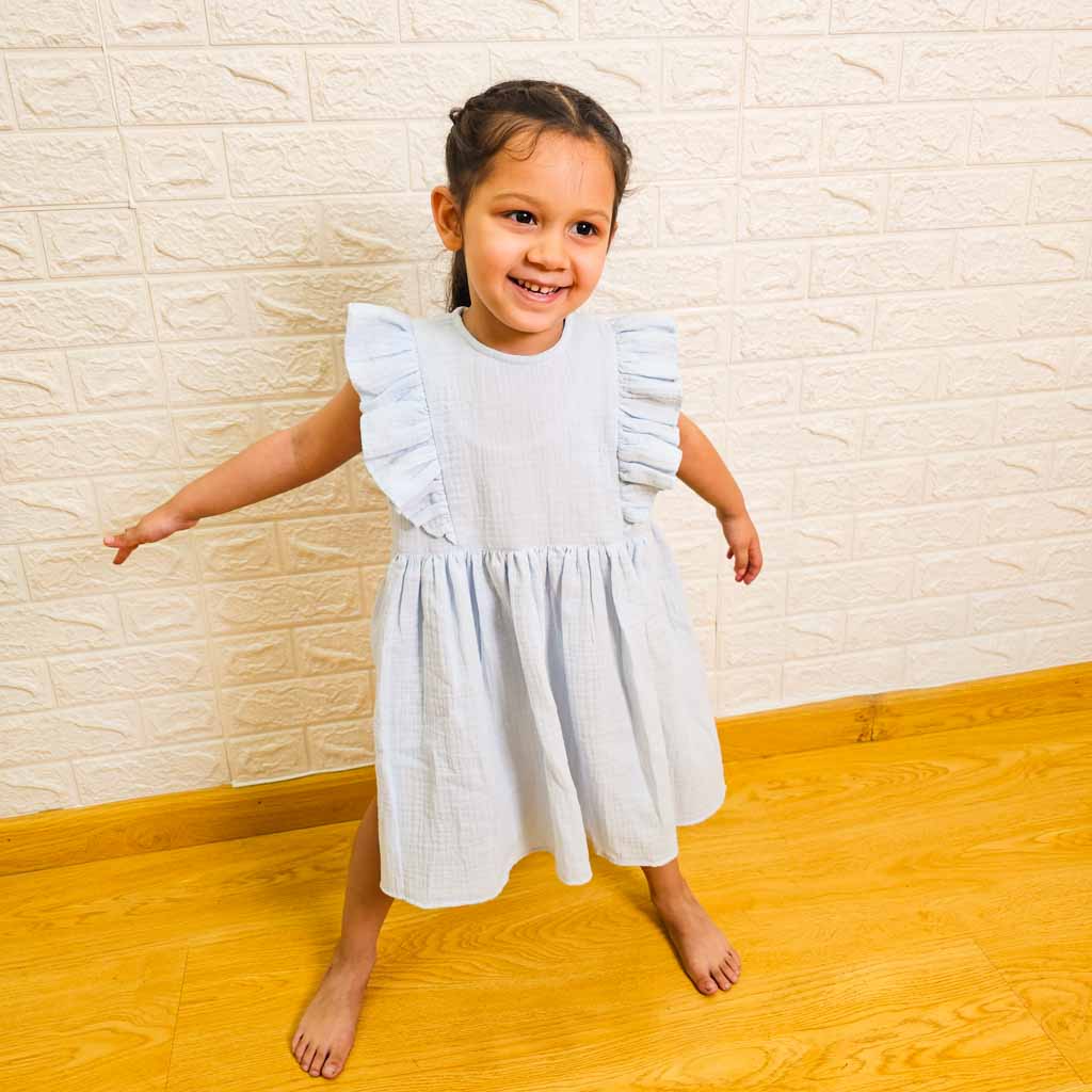 Light Blue Ruffles Dress