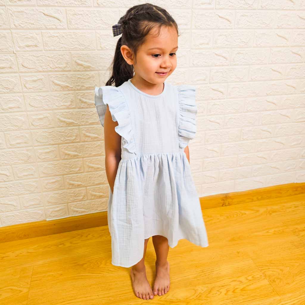 Light Blue Ruffles Dress