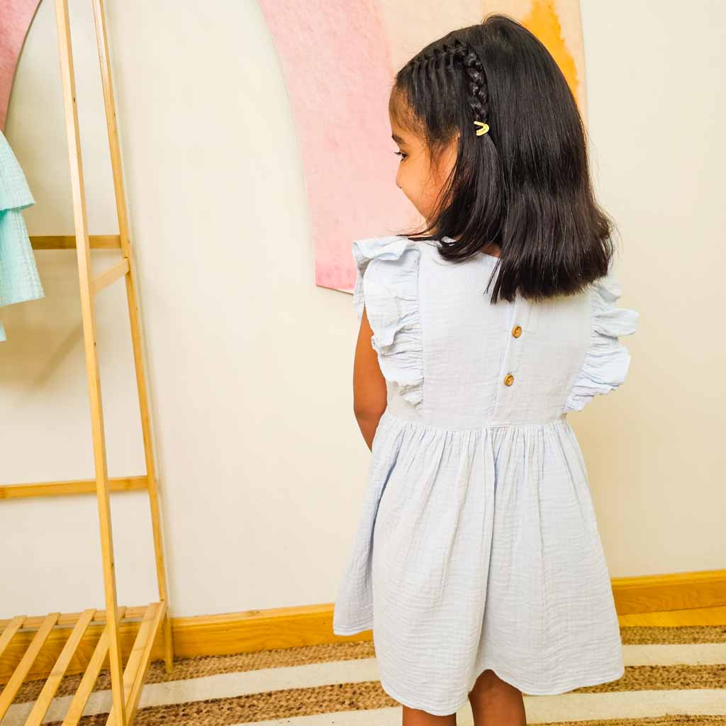Light Blue Ruffles Dress