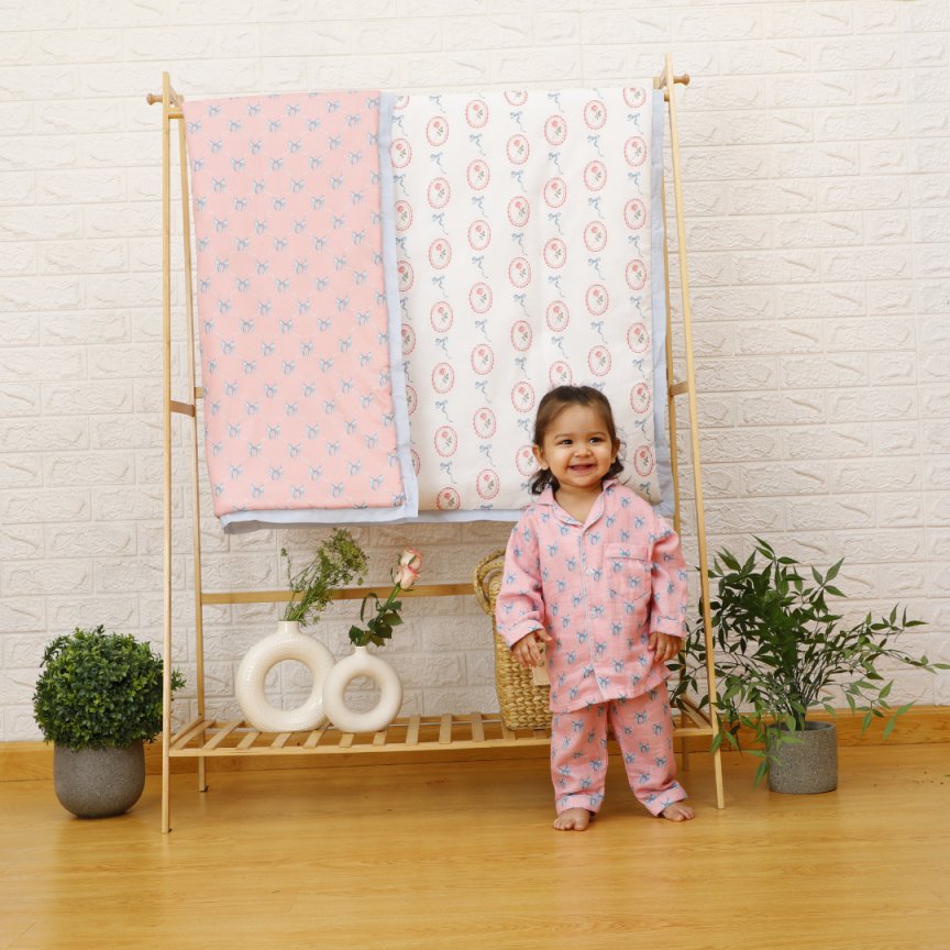 Vintage Bows - Bamboo Muslin Night Suit Set