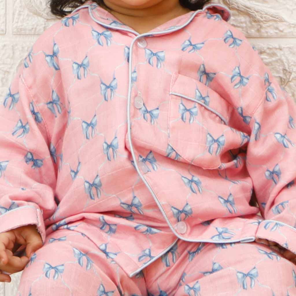 Vintage Bows - Bamboo Muslin Night Suit Set