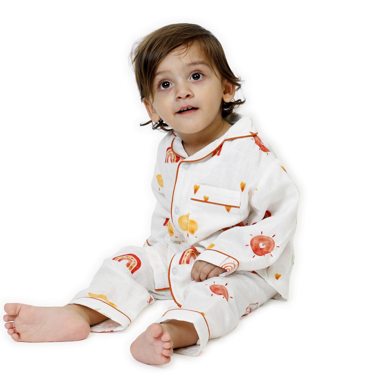 Rainbows & Rain - Bamboo Muslin Night Suit Set