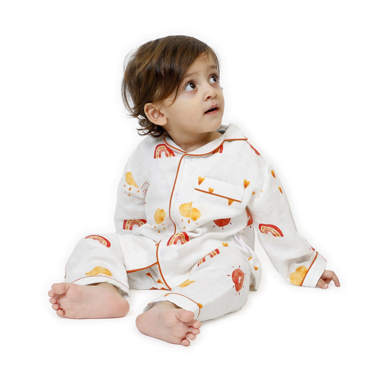 Rainbows & Rain - Bamboo Muslin Night Suit Set