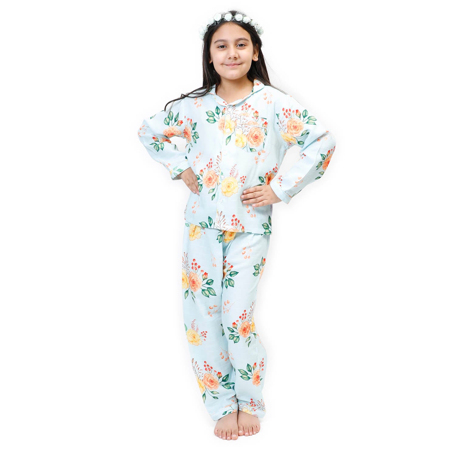 Blossom & Polka - Bamboo Muslin Night Suit Set