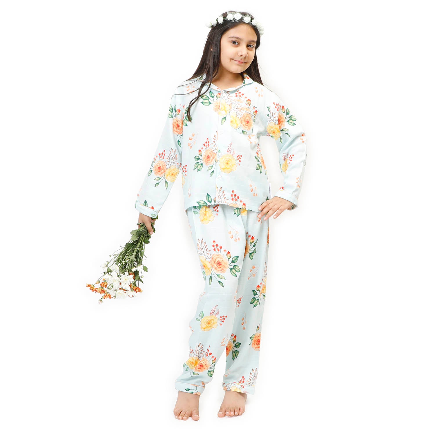 Blossom & Polka - Bamboo Muslin Night Suit Set