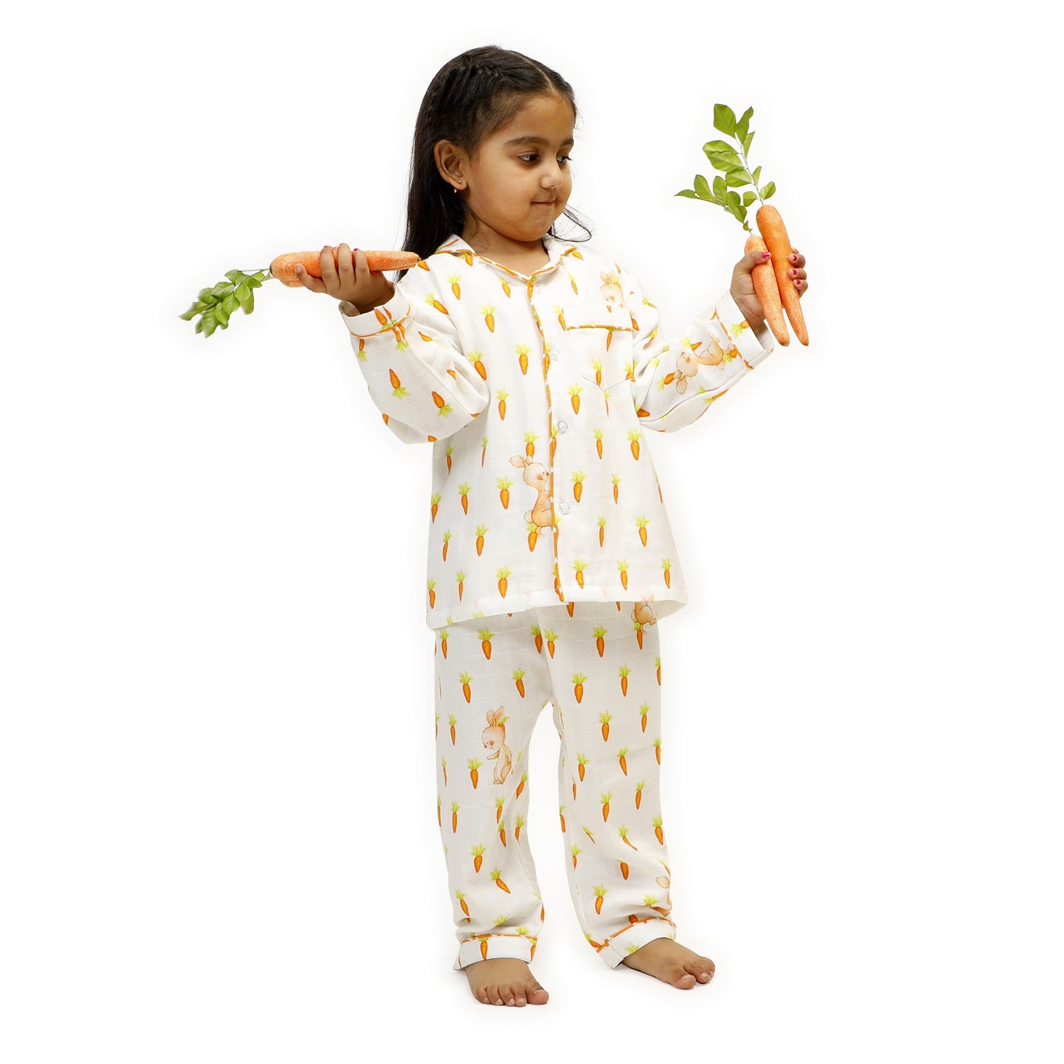 Mr. Marshmallow The Bunny - Bamboo Muslin Night Suit Set