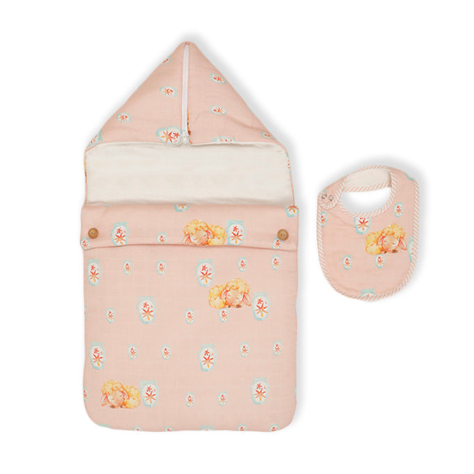 Snuggly Carry Nest- Fluffy The Sheep (Pink)