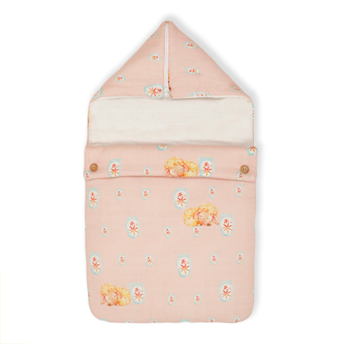 Snuggly Carry Nest- Fluffy The Sheep (Pink)