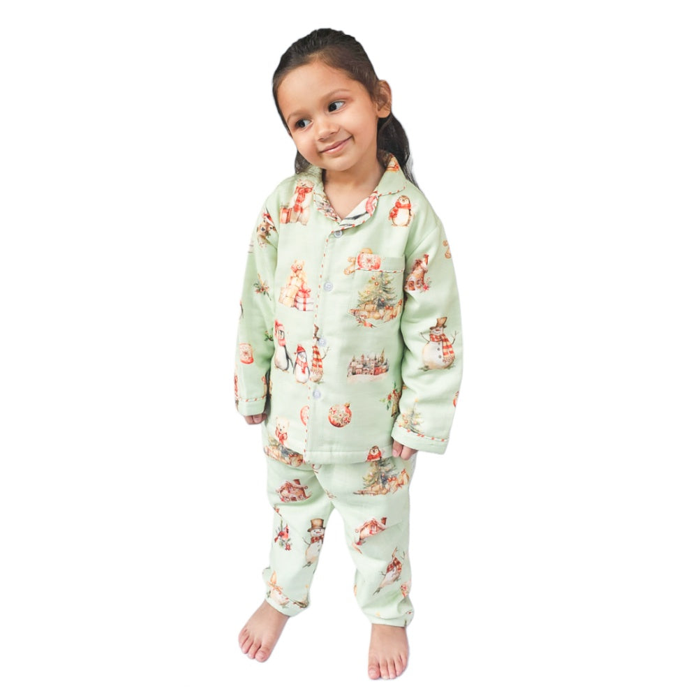 Christmas Party - Bamboo Muslin Night Suit Set