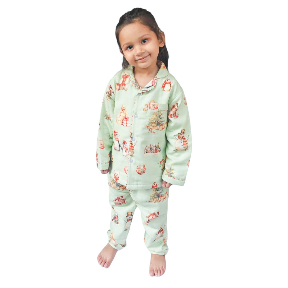 Christmas Party - Bamboo Muslin Night Suit Set