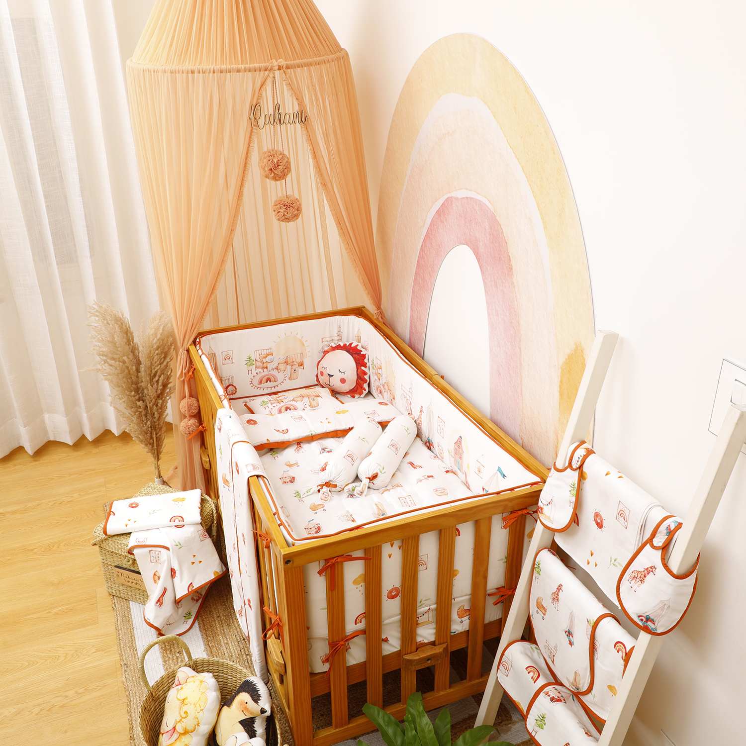 My Snuggly Nursery - Cot Bedding Set with Bumper