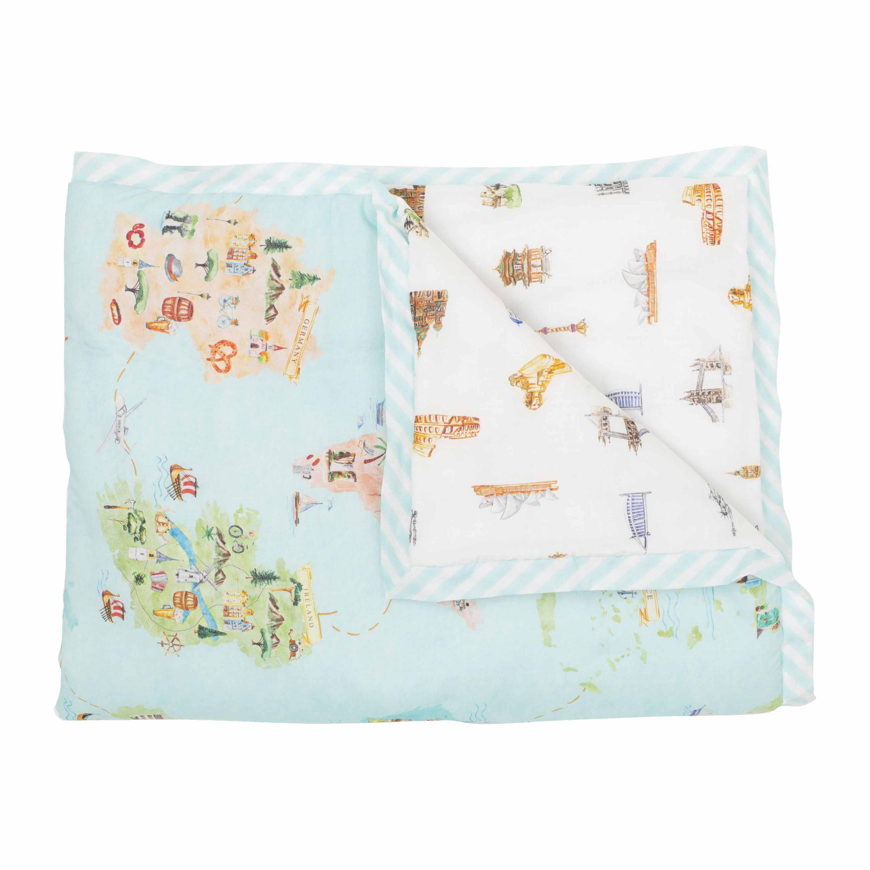 Born to Travel - Baby Quilt/ Blanket